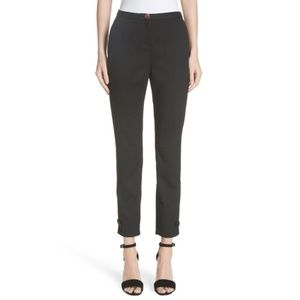 Ted Baker London Nadaet Bow Detail Textured Trousers Black Sz 1